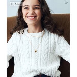 Crewcuts  Cotton Cable-knit Pullover Ivory NWT Size Medium
